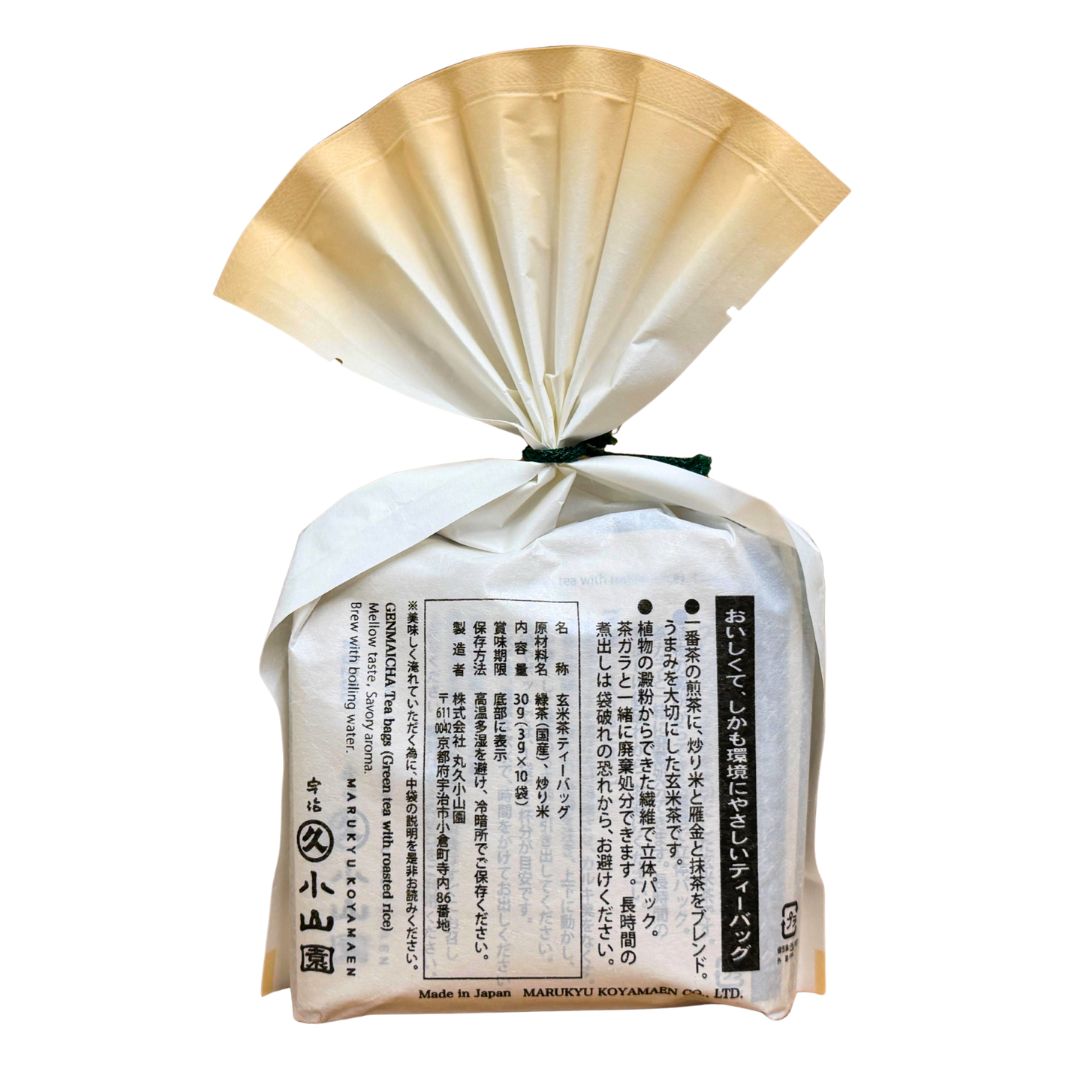 Marukyu Koyamaen Genmaicha Tea Bags – 3g × 10 Sachets | Premium Uji Genmaicha Tea
