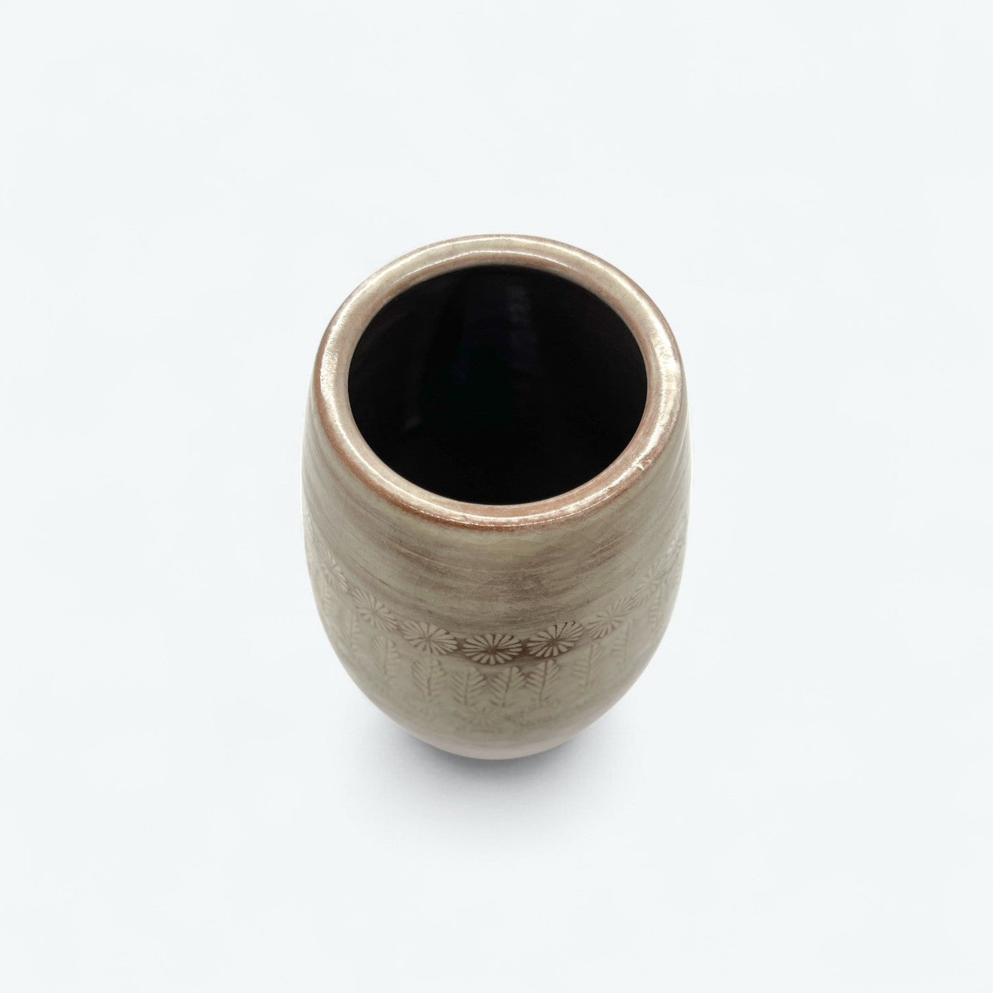 Vintage Kyō Ware Vase by Kiichi Kumamoto – Mishima Floral Inlay, with Signed Tomobako and Certificate