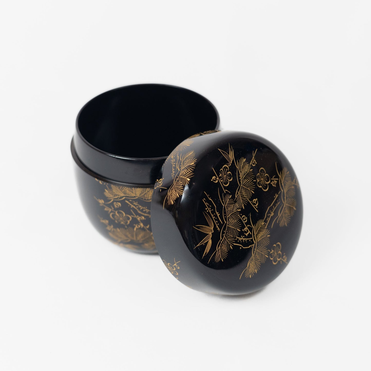 Vintage - Wajima-nuri Maki-e Wooden Canister