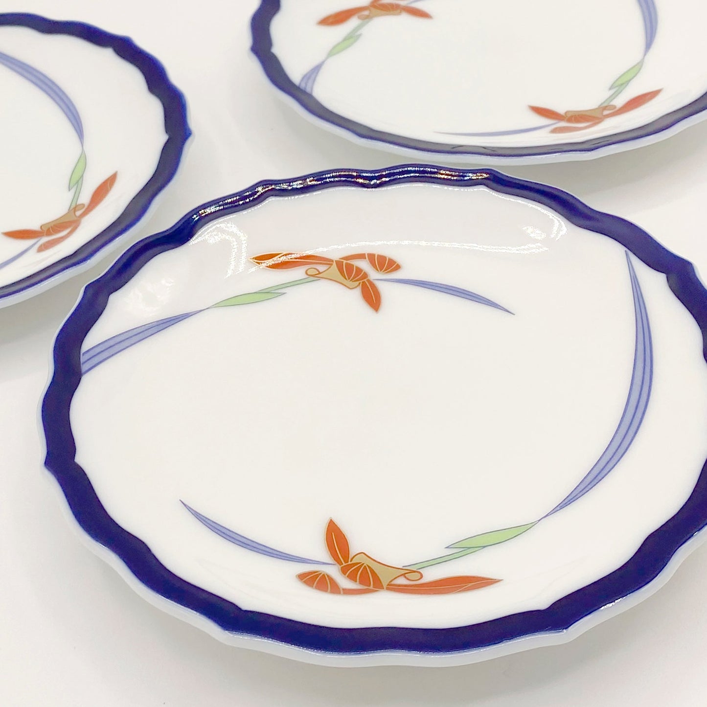 Koransha Porcelain Plate Set Of Five Orchid Lace | Arita Ware