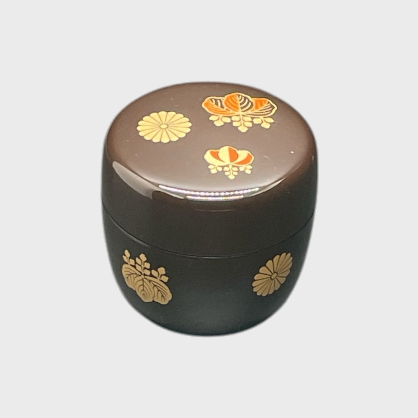 Ichiyama - Natsume Gourd - Tea Canister - Kikumon Brown