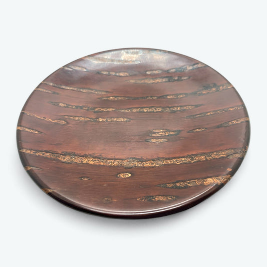 Vintage Akita Cherry Bark Round Tray β Handmade Japanese Craftγ