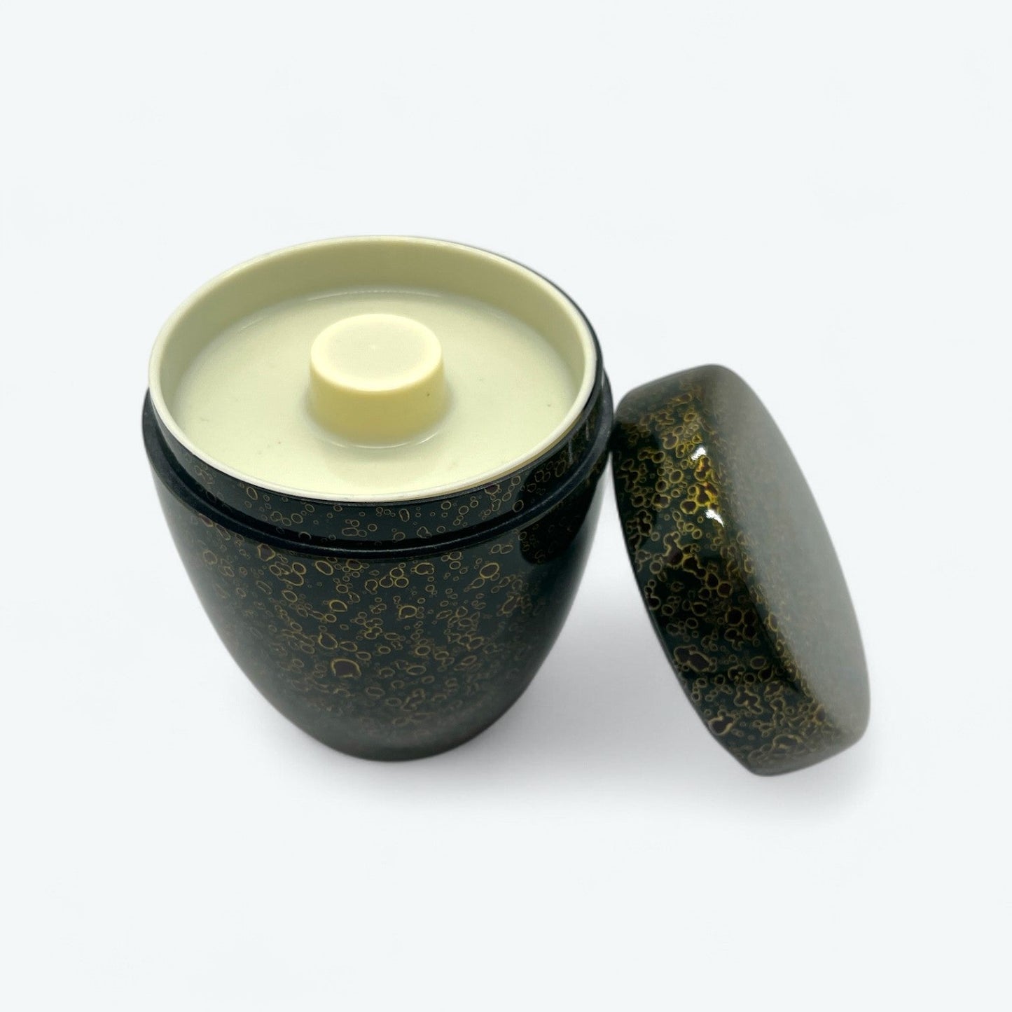 Vintage Green Tsugaru Lacquer Tea Caddy (Natsume)