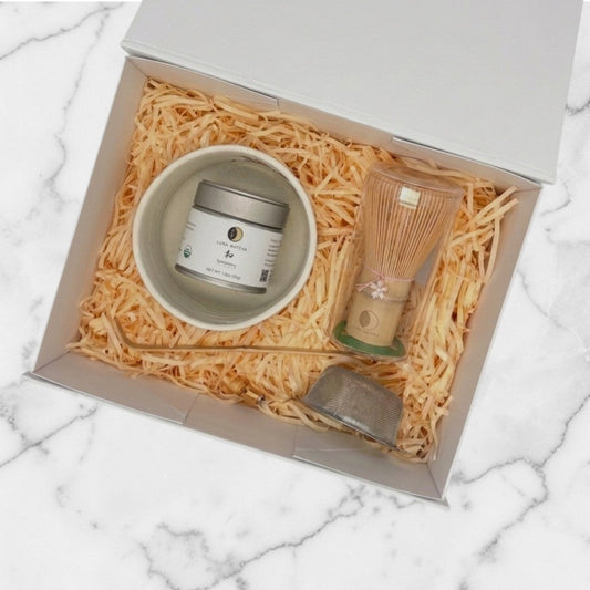 Luna Matcha Starter Kit, Symphony Kinsai Sakura-e Bowl