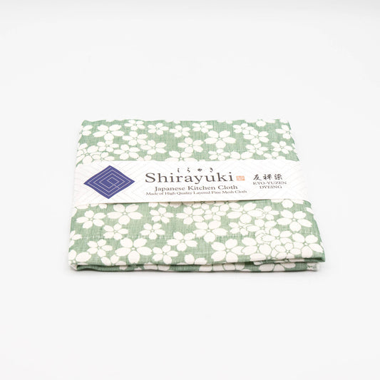 Shirayuki - Kyo-Yuzen - Dish Cloth - Sakura Green