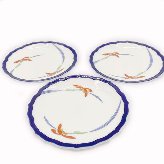 Koransha Porcelain Plate Set Of Five  Orchid Lace | Arita Ware