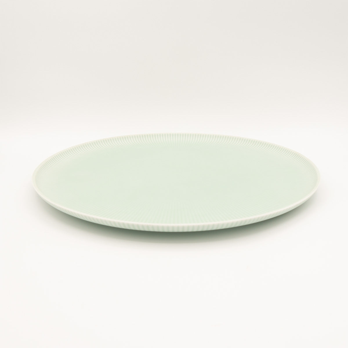 Koransha - Porcelain Plate Pinstripe Light Blue - Arita Ware