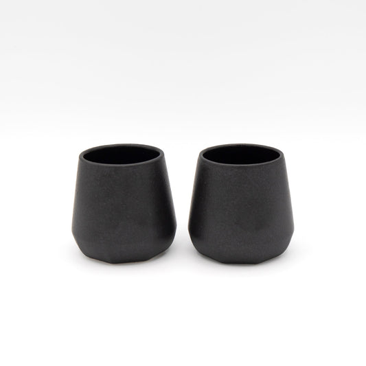 Utsuwa By Happa Stand - Yunomi「Usu」Kuro Set of Two