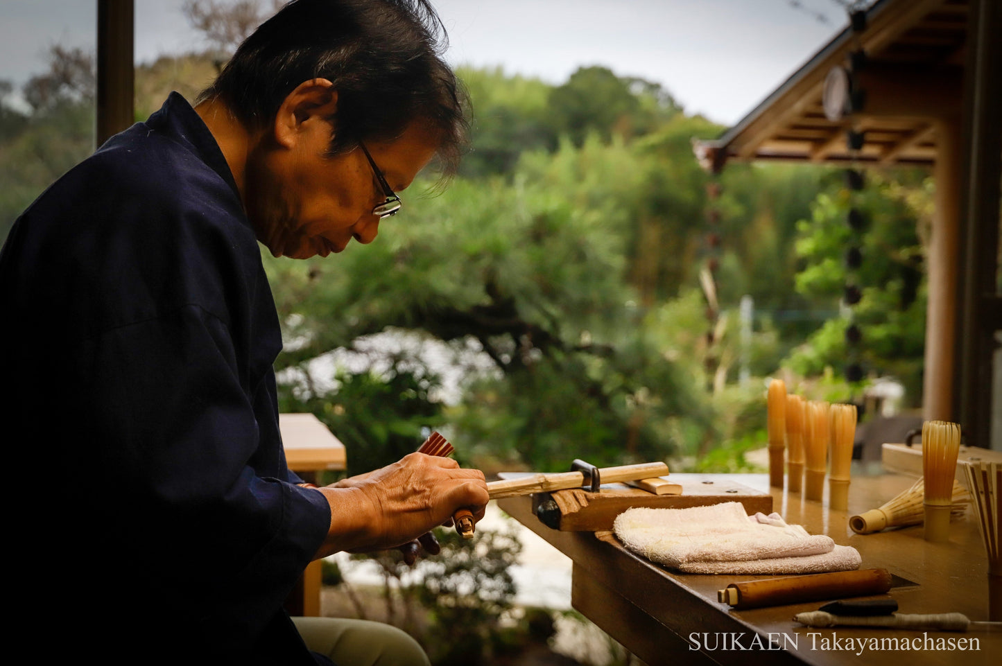 Takayama Chasen - Black Bamboo Whisk - Foaming Chasen