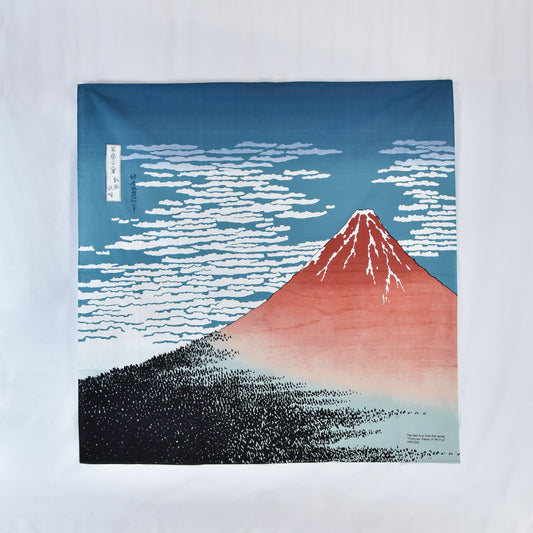 Furoshiki Wrapping Cloth - Katsushika Hokusai - Aka Fuji