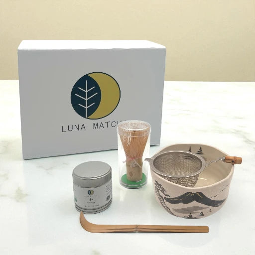 Luna Matcha Starter Kit, Symphony Kinsai Sansuiga Bowl