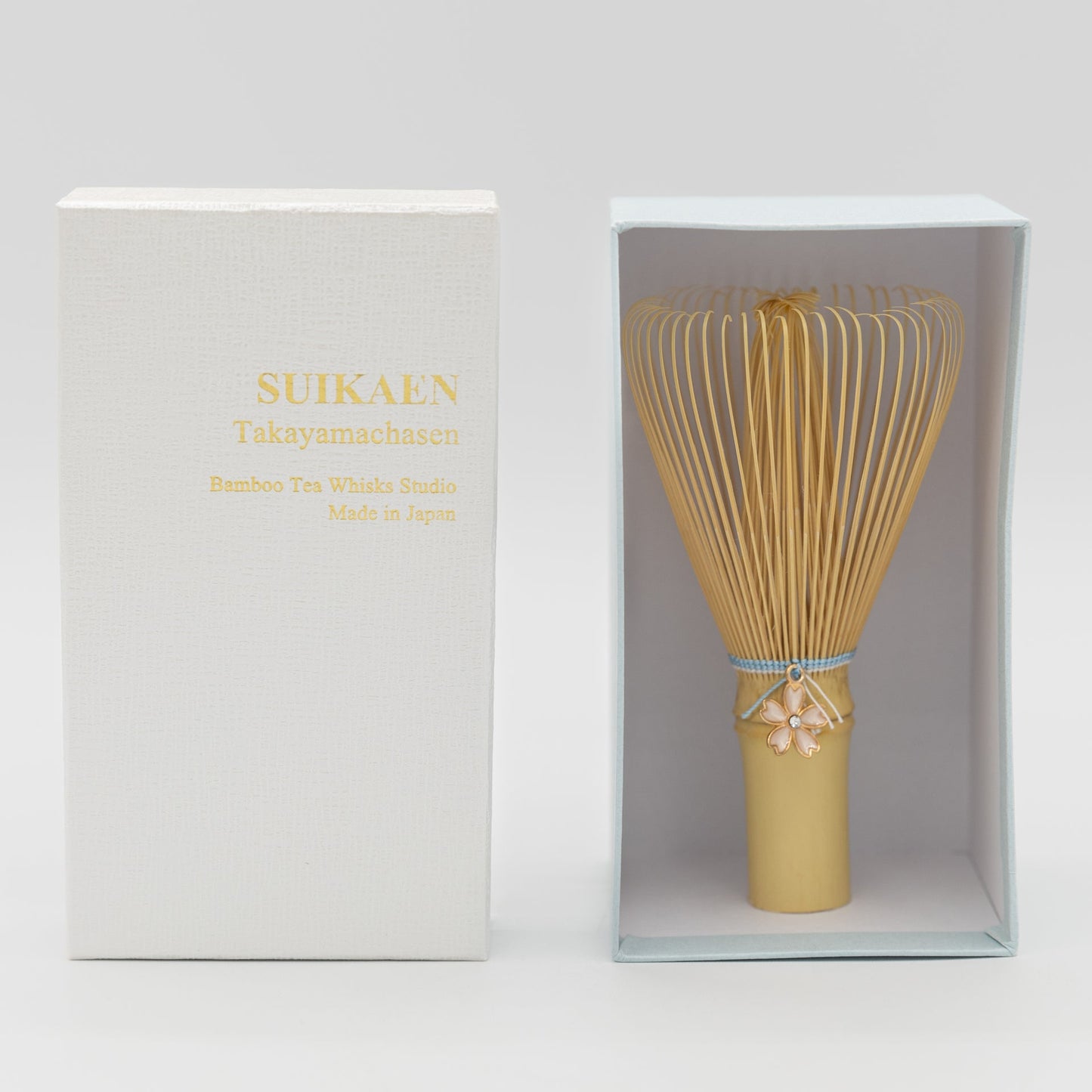 Suikaen Chasen - Bamboo Whisk - Emi - Blue Accent