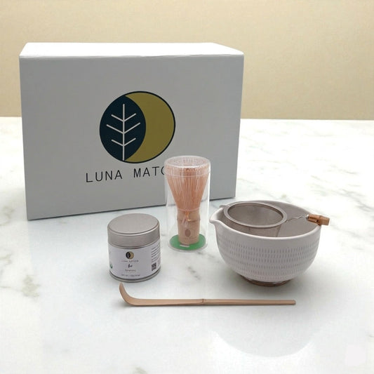 Luna Matcha Starter Kit, Symphony Matcha &  Katakuchi Matcha Bowl