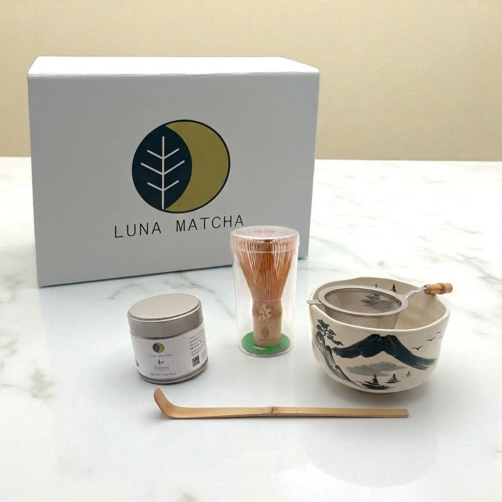 Luna Matcha Starter Kit, Symphony Kinsai Sansuiga Bowl