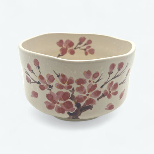 Kinsai Sakura-e  - Matcha Rice Bowl - Mino Ware