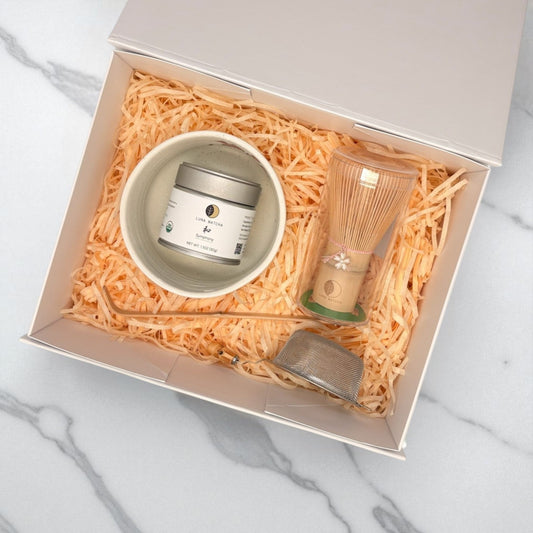 Luna Matcha Starter Kit, Symphony Kinsai Sakura-e Bowl